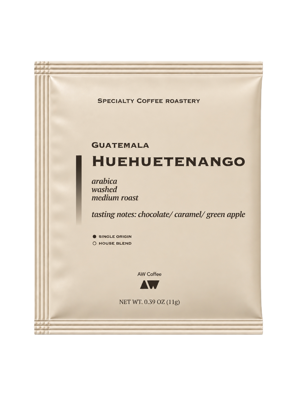 Guatemala Huehuetenango, Washed, Medium Roast, Drip Coffee Bag (11g)
